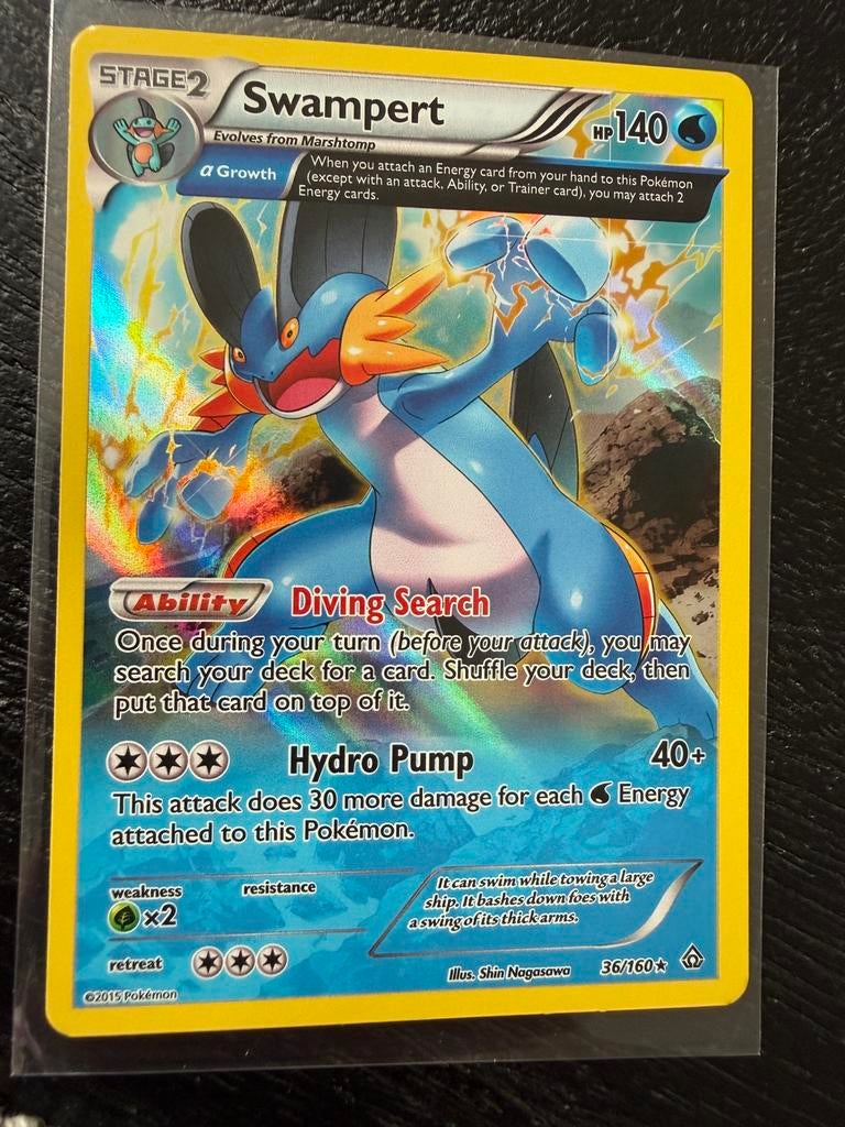Swampert 36 pokemonkaart, Ophalen of Verzenden, Zo goed als nieuw