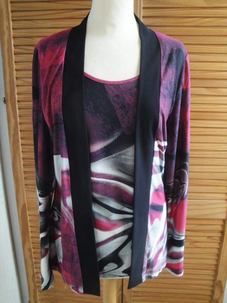 HERMAN LANGE Vestje met ingenaaide top maat L, Overige kleuren, Maat 42/44 (L), Ophalen of Verzenden, Zo goed als nieuw