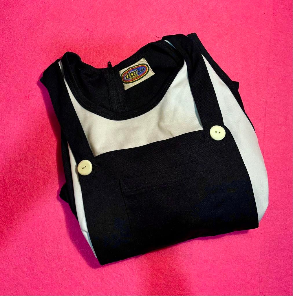 Vintage pak jumpsuite zwart wit broekpak maat S/M, Kleding | Dames, Jumpsuits, Ophalen of Verzenden, Zo goed als nieuw, Maat 36 (S)