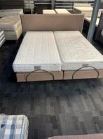 Perfecte Auping showroom model boxspring 180x210 taupe, Huis en Inrichting, Ophalen, 210 cm, Tweepersoons, Zo goed als nieuw