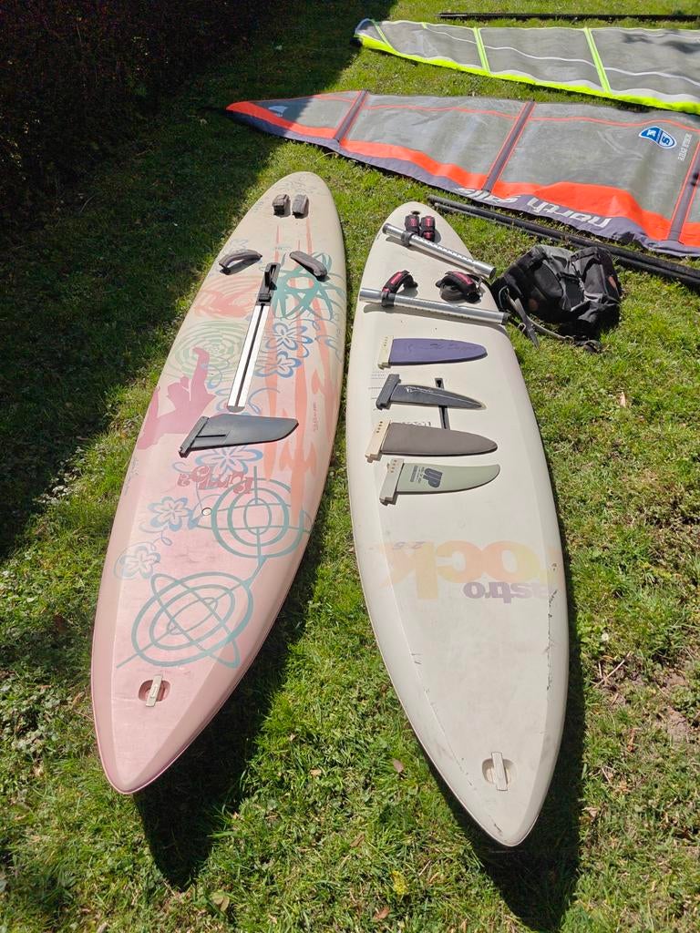 Windsurf zeilen, masten en vinnen - North Sails & Tushingham, Watersport en Boten, Windsurfen, Gebruikt, Minder dan 5 m², Ophalen