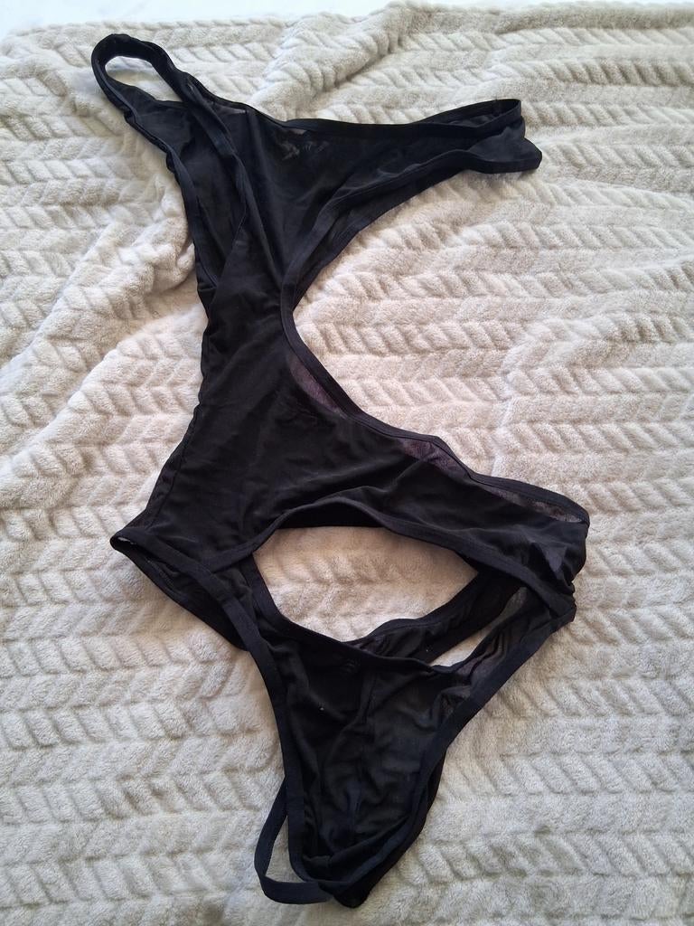 Nieuwe doorschijnende heren bodysuit maat M., Kleding | Heren, Ondergoed, Ophalen of Verzenden, Zwart, Overige typen