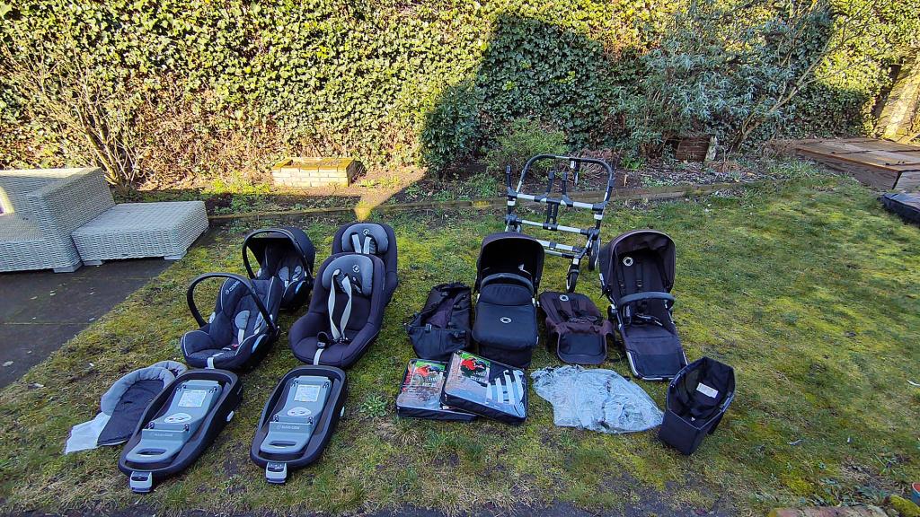 Compleet pakket voor tweeling – kinderwagen en autostoelen, Ophalen, Gebruikt, Kinderwagen of Buggy