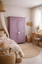 Roze meidenkast linnenkast biedermeier kledingkast vintage, Kinderen en Baby's, Kinderkamer | Commodes en Kasten, Ophalen, 50 tot 70 cm