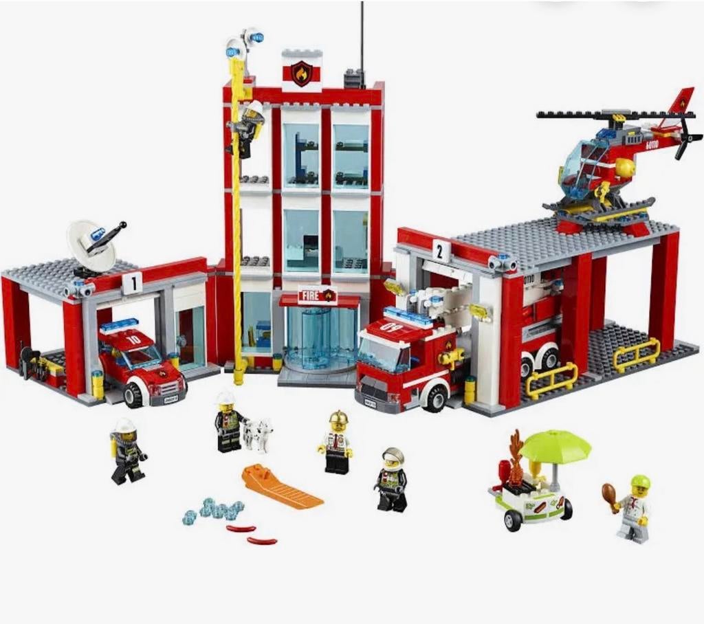 Lego brandweer kazerne incl. Auto’s etc., Ophalen, Zo goed als nieuw, Overige merken