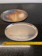 2 verzilverde  onderzetters / schaaltjes, Ophalen of Verzenden