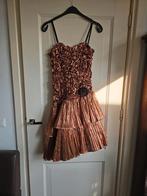 Party/cocktail jurk carnaval rosé goud bruin maat 38, Maat 38/40 (M), Carnaval, Ophalen of Verzenden, Kleding