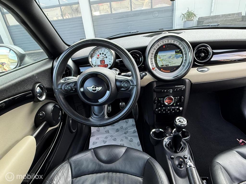 Mini Coupé 1.6 Cooper S Chili Navi Stoelverw. Leer PDC Nap!, Auto's, Euro 5, Gebruikt, 4 cilinders, Zwart