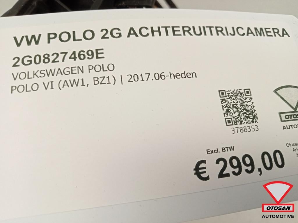 VW Polo 2G 2017+ Achteruitrijcamera Camera 2G0827469E, Auto-onderdelen, Elektronica en Kabels, Gebruikt, Volkswagen, Volkswagen AG