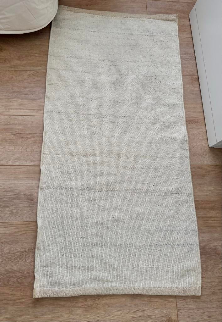 IKEA Tidtabell wollen kleed 80x150 - Zo goed als nieuw, 100 tot 150 cm, Wit, Zo goed als nieuw, Rechthoekig