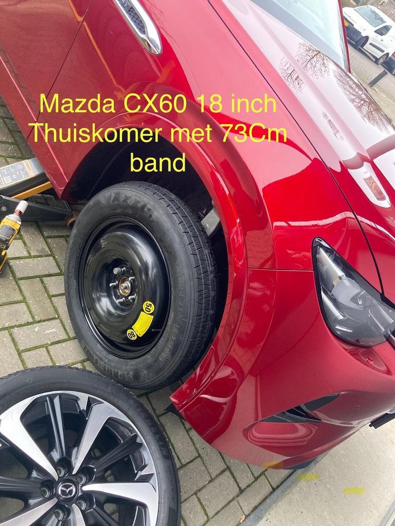 Thuiskomer Reservewiel MAZDA 3 CX3 CX5 CX60 <20", Gebruikt, -, -, Banden en Velgen