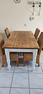 Grenen Eettafel met 4 Stoelen - 160x84x80, Ophalen of Verzenden