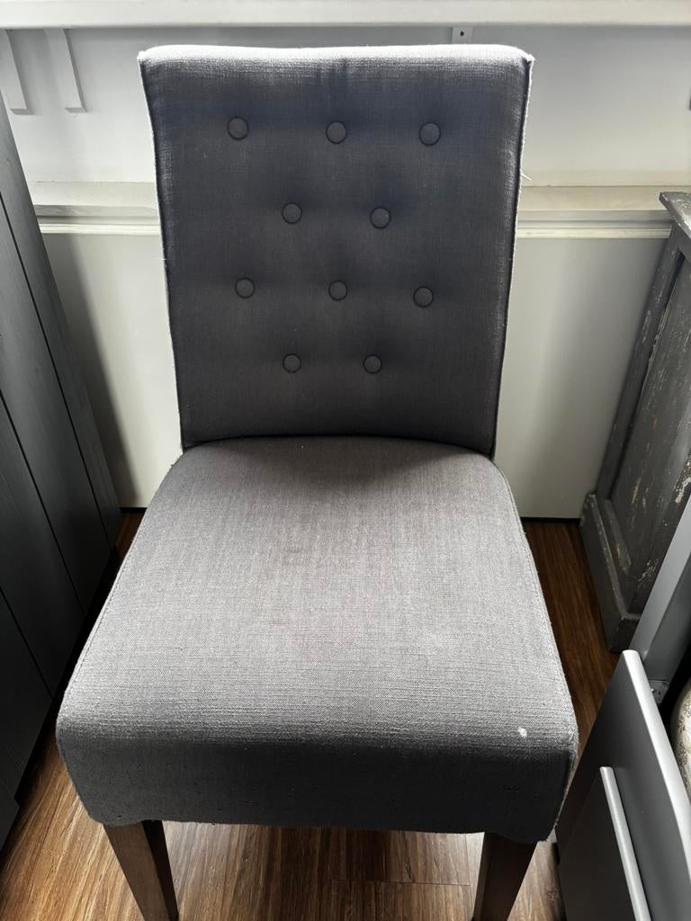 Grijze eetkamerstoel, Ophalen, Zo goed als nieuw, Industrieel, barok, landelijk, Eén