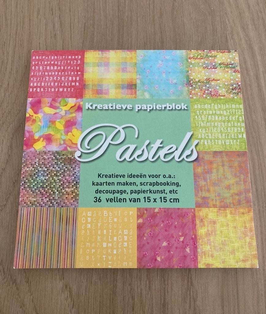 Papierblok pastels, 36 vellen, Hobby en Vrije tijd, Knutselen, Ophalen, Nieuw