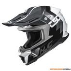 HJC C50 Primal Crosshelm, Zwart-Wit, Motoren, Ophalen of Verzenden, Nieuw met kaartje