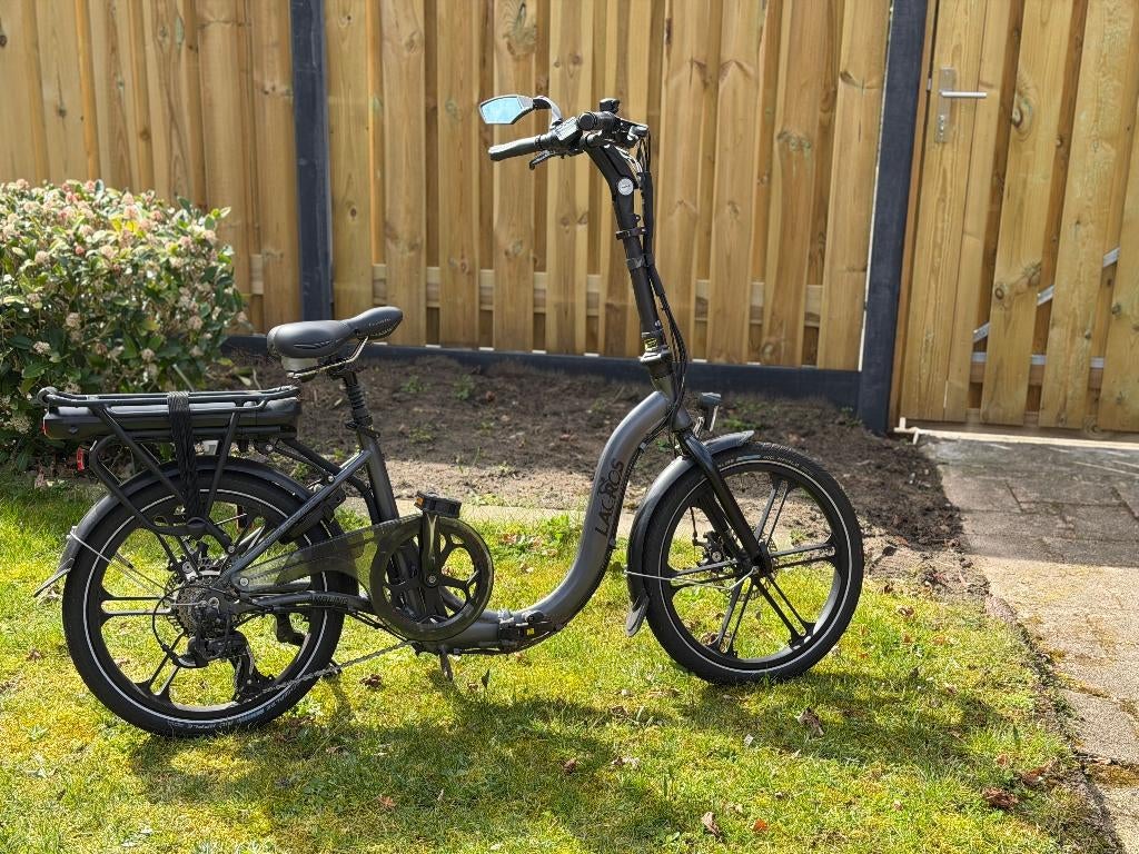 Te koop Lacros electrische vouwfiets, Fietsen en Brommers, Elektrische fietsen, Ophalen, Zo goed als nieuw, 50 km per accu of meer