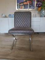 4 Eetkamerstoelen, Ophalen, Kunststof, Gebruikt, Bruin