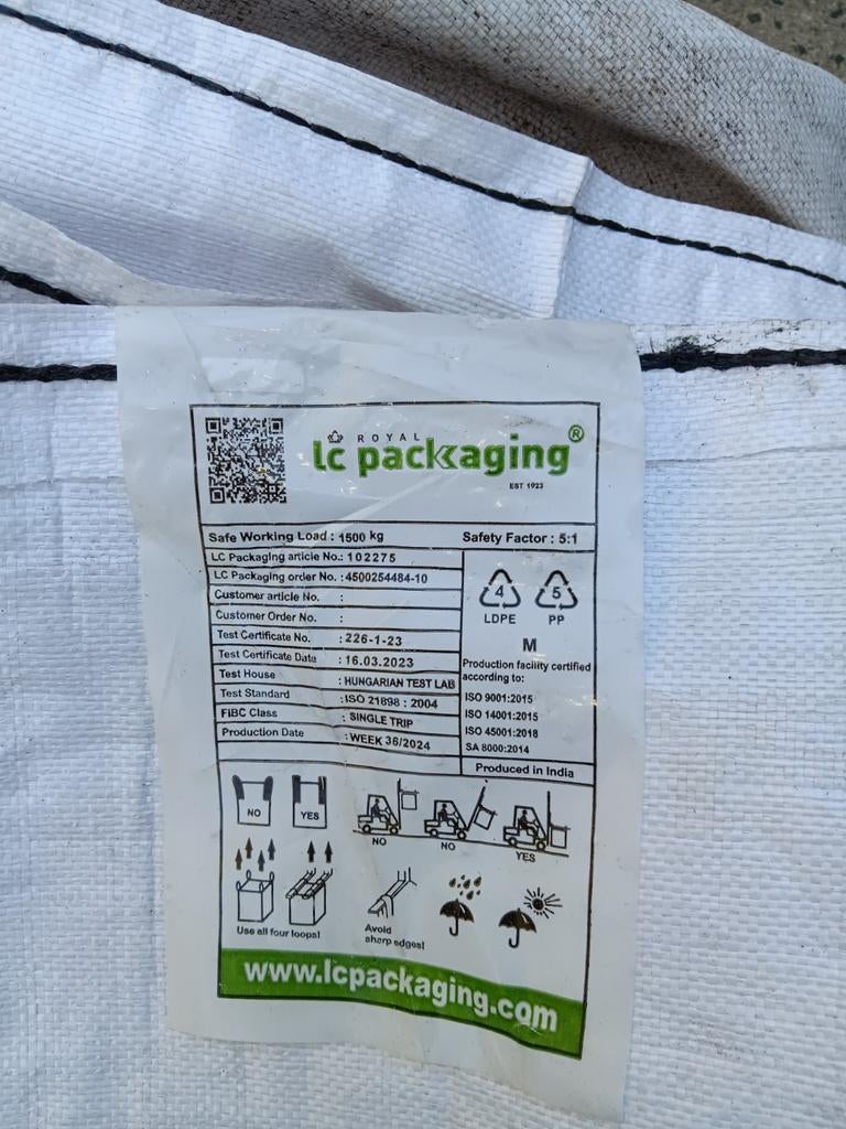 Twee big bags van 1 kubieke meter, Ophalen of Verzenden, Overige typen