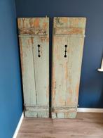 Grote groene Franse luiken shutters brocante, Ophalen, Gebruikt, Hout, Brocante