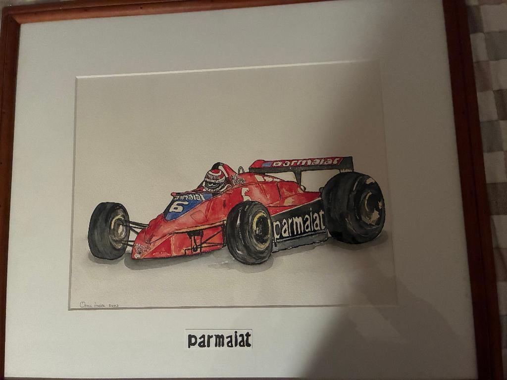 Aquarel raceauto, Ophalen