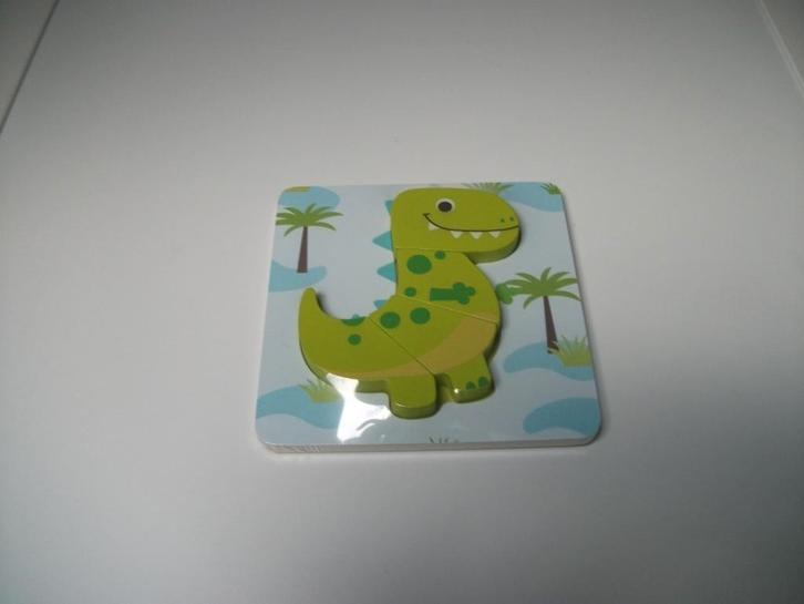 Inlegpuzzel Dinosaurus 4 delig (nieuw), Kinderen en Baby's, Speelgoed | Houten speelgoed, Nieuw, Ophalen of Verzenden