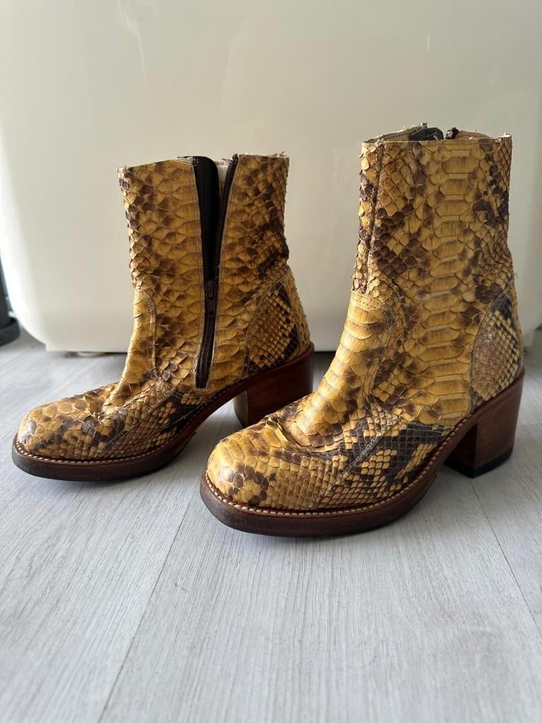 Sendra laarzen slangenleer maat 37, Kleding | Dames, Schoenen, Ophalen of Verzenden, Zo goed als nieuw, Bruin, Hoge laarzen