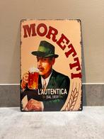 Mancave Bar Café Wanddecoratie metalen bordje Birra Moretti, Ophalen of Verzenden, Zo goed als nieuw, Reclamebord, Plaat of Schild