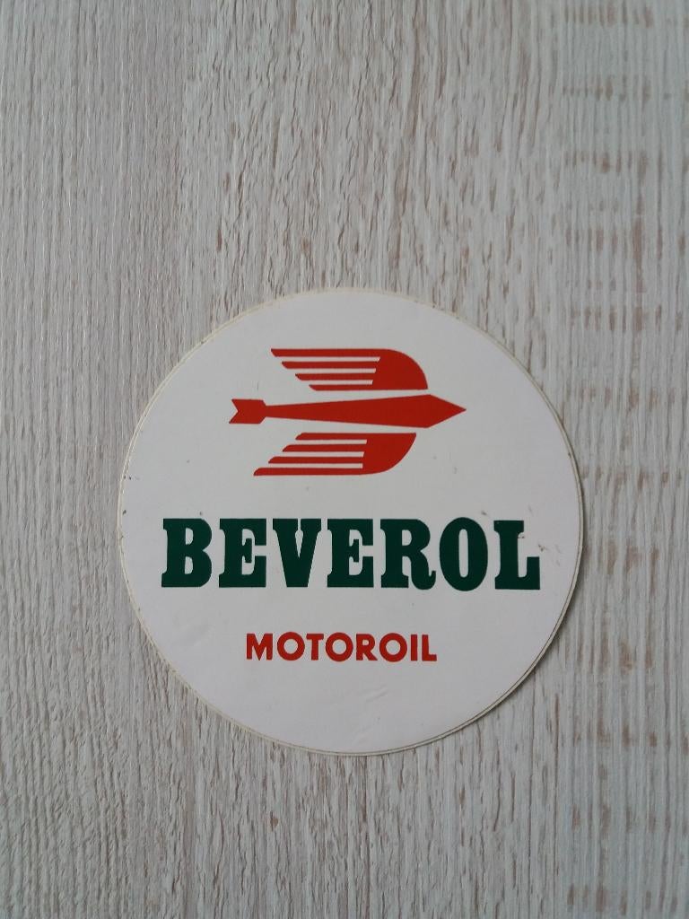 sticker BEVEROL MOTOROIL, Verzamelen, Ophalen of Verzenden, Zo goed als nieuw, Merk
