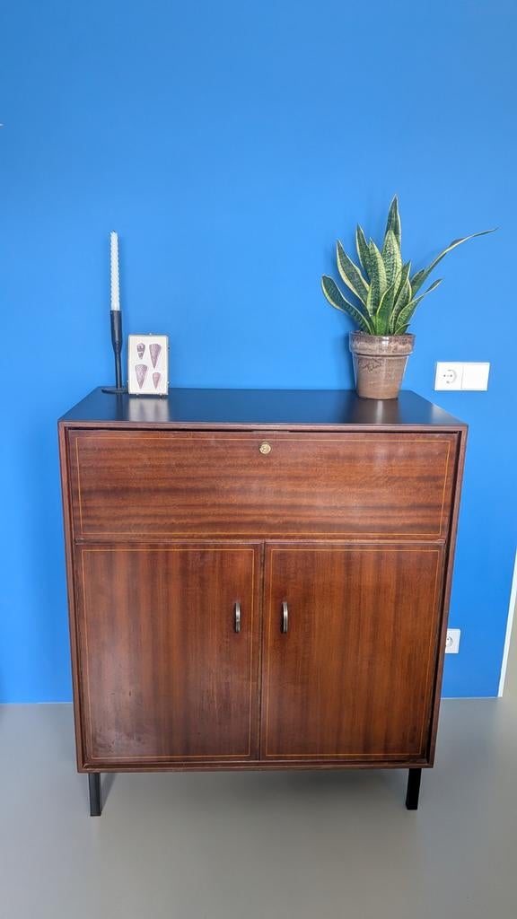Vintage Formule kast met klepbureau jaren 60/70, Antiek en Kunst, Ophalen