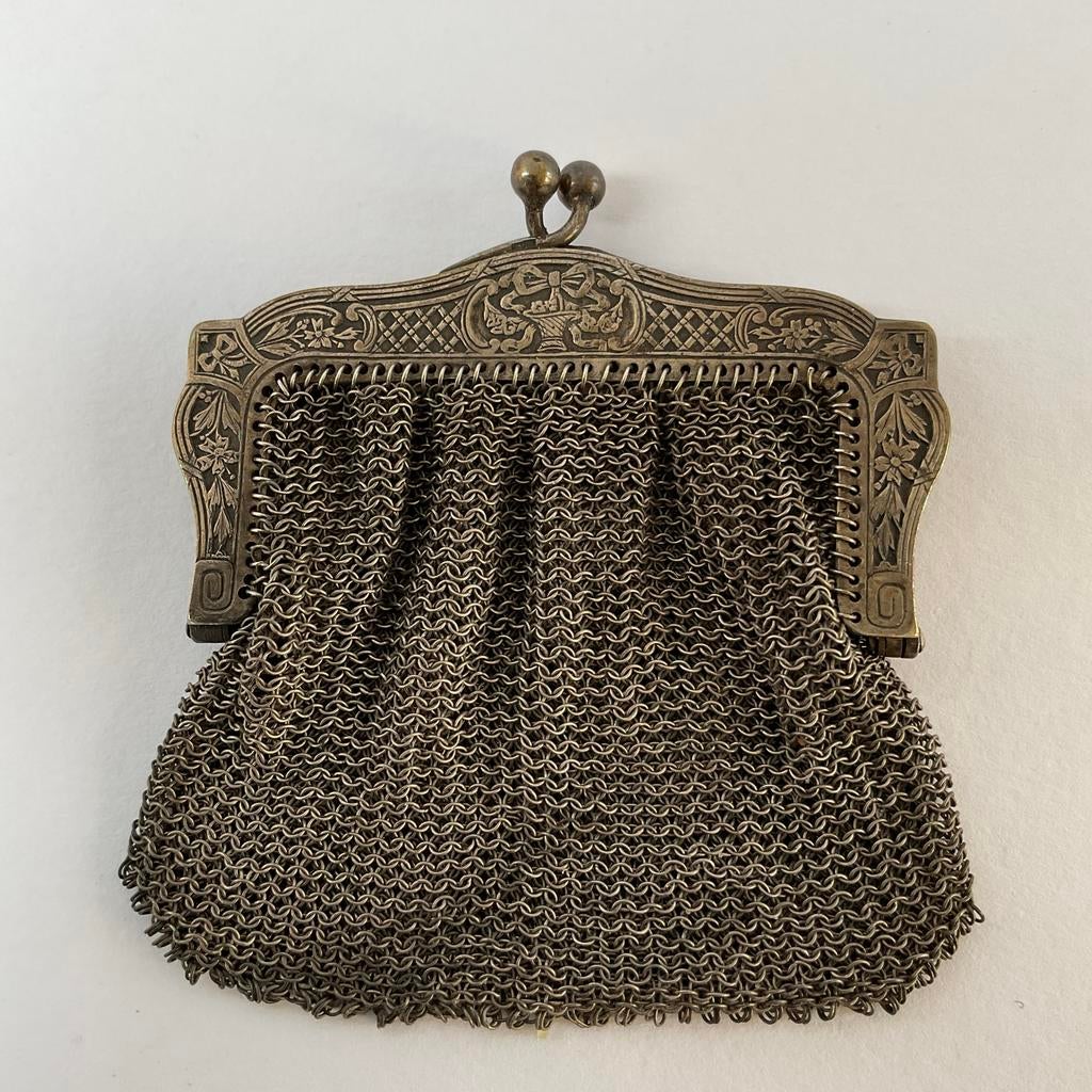 Antiek miniatuur, ornament,Louis XVI, beursje, Frans, *Bonne, Ophalen of Verzenden