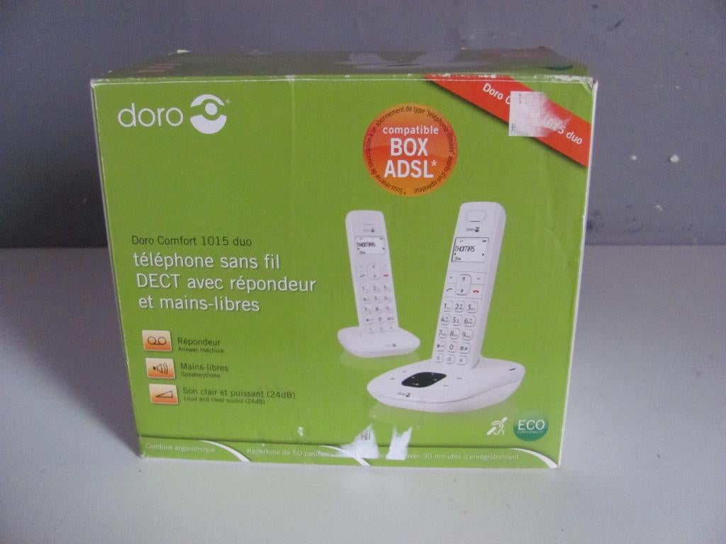 Doro telefoonset van 2 toestellen 1015 duo met kabels, Ophalen of Verzenden, Zo goed als nieuw