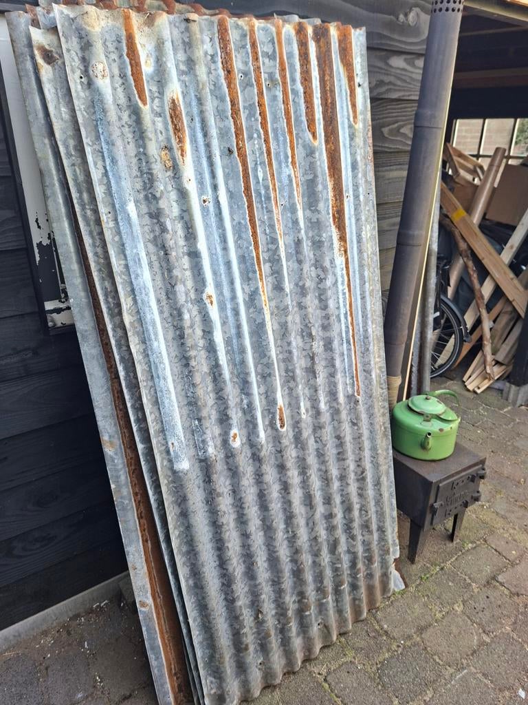 Metalen golfplaten met patina/roest, Ophalen, Gebruikt, Overige typen, Minder dan 2 meter