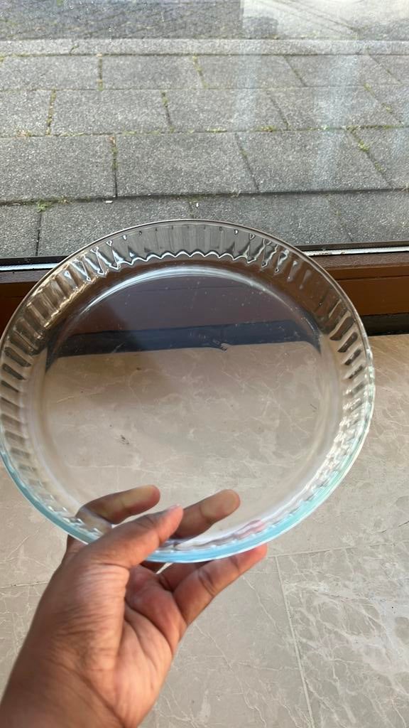 Schaal, Ophalen of Verzenden, Zo goed als nieuw, Rond, Glas