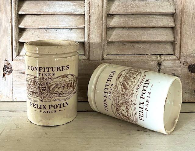 Antieke confitpot confiture pot Félix Potin, Ophalen of Verzenden