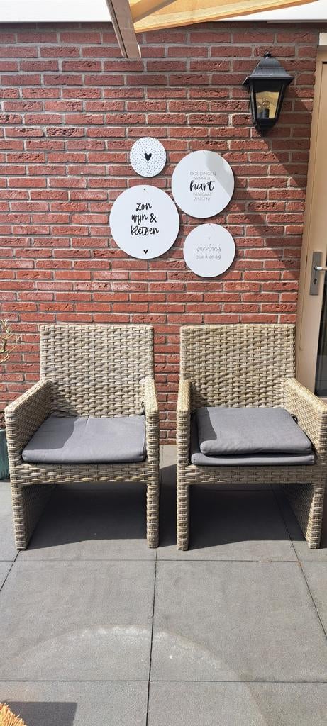 Diningchair met kussen, Intenso 2 stuks, Tuin en Terras, Ophalen, Zo goed als nieuw, Eettafel, 2 zitplaatsen