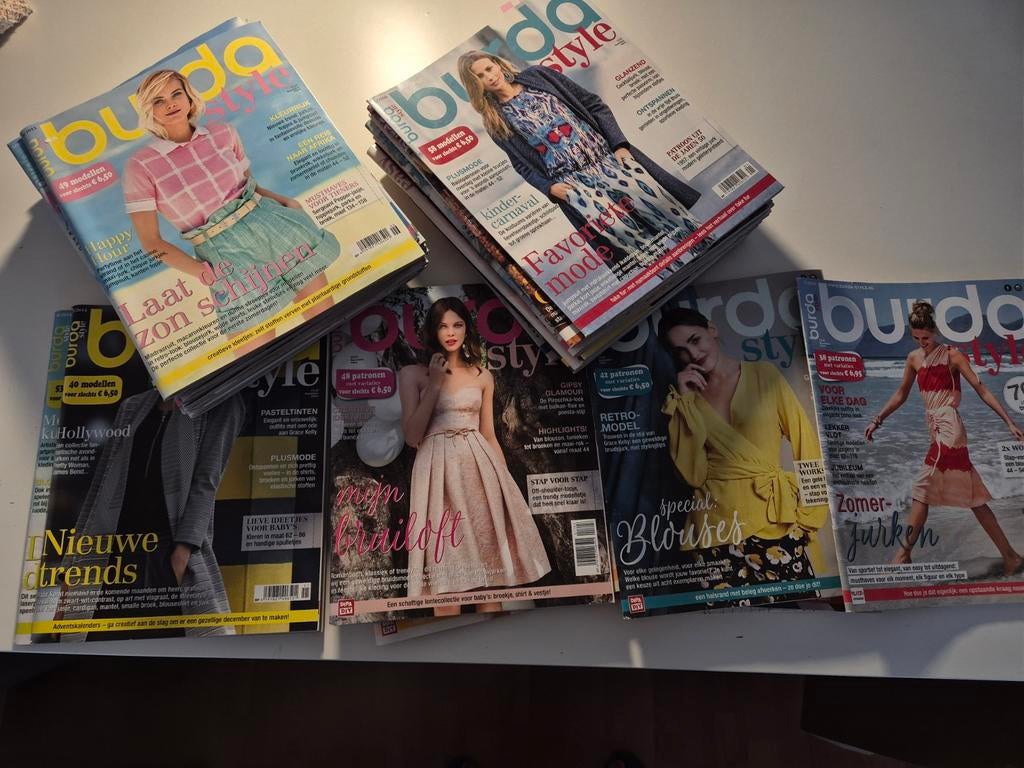 32x Burda Style tijdschriften, 2014-2020, meeste ongebruikt, Ophalen