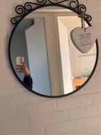IKEA EKNE Wandspiegel - Zwart Metaal, Huis en Inrichting, Woonaccessoires | Spiegels, Rond, Ophalen of Verzenden, Zo goed als nieuw