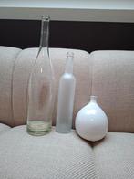 Bruiloft Decoratie - Vazen Set, Wit, Ophalen of Verzenden, Minder dan 50 cm, Glas