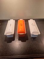 3x Le Creuset Paté Ovenschaal 32 cm - Wit & Oranje, Huis en Inrichting, Keuken | Potten en Pannen, Ophalen of Verzenden, Gebruikt