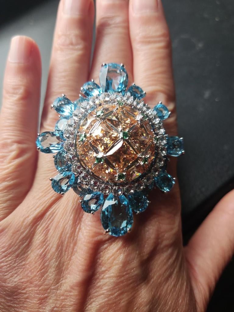 ring van Swarovski, Met kristal, Overige materialen, Zo goed als nieuw, 17 tot 18