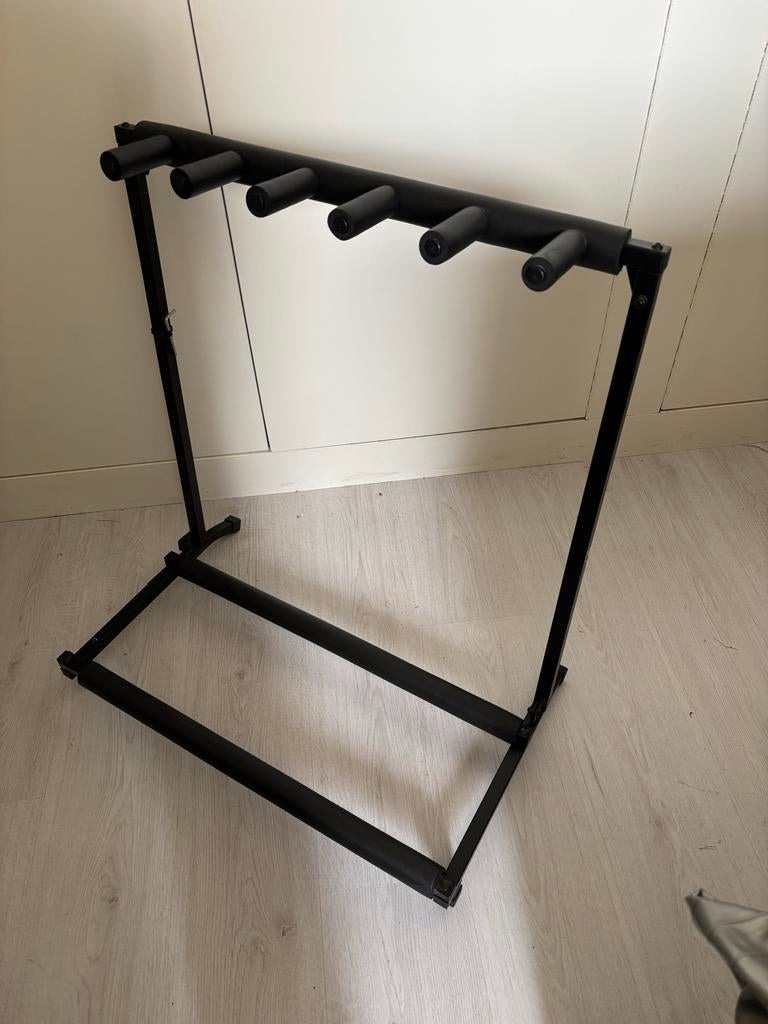 Cocoarm Gitarrenständer 5 Gitarren 5 Fach Gitarrenständer Gitarrenstativ Stand Stativ Universal Gitarre Halterung für alle Arten Schwarz