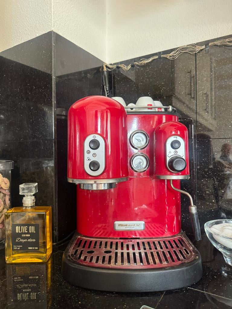 Rode KitchenAid Artisan Koffiezetapparaat, Espresso apparaat, Gemalen koffie, Niet werkend, 2 tot 4 kopjes