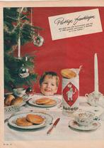 Retro reclame 1960 Bolletje jongetje bij Kerstmis ontbijt, Verzamelen, Retro, Verzenden, Overige typen