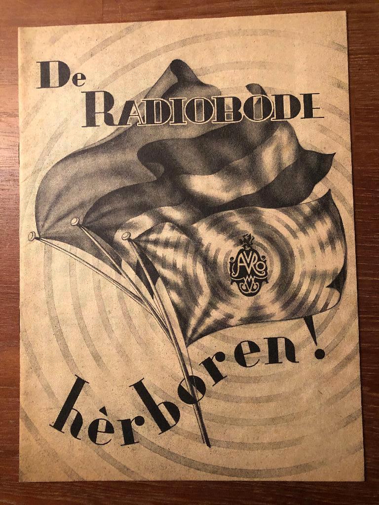 Bevrijding. Omroep. De RADIOBODE HERBOREN (AVRO)!, Tweede Wereldoorlog, Verzenden, Zo goed als nieuw, Overige onderwerpen