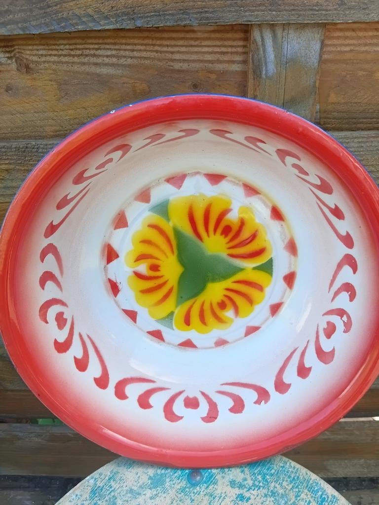 Ghana emaille kom dwarsdoorsnede 35 cm, Ophalen of Verzenden, Nieuw, Overige materialen, Overige typen