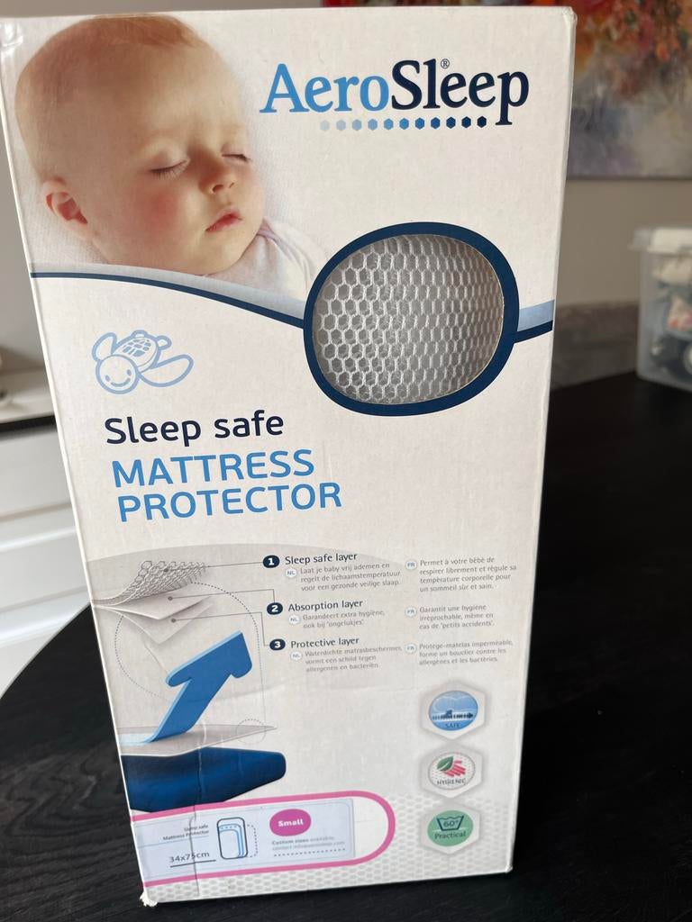 AeroSleep Sleep Safe Matrasbeschermer Small (34x79cm), Nieuw, Ophalen of Verzenden, Minder dan 140 cm, Matras
