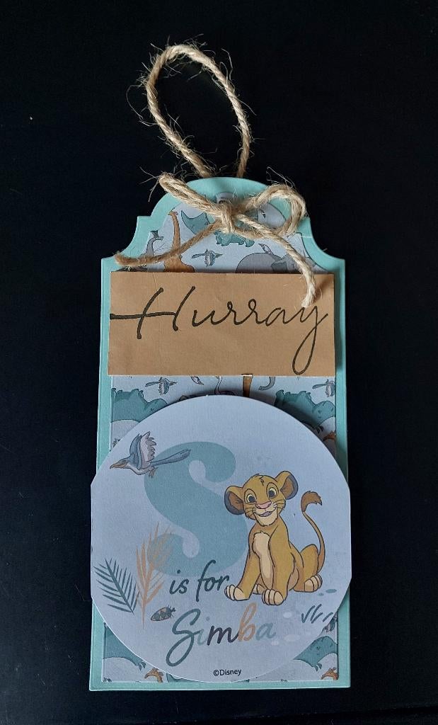 nieuw- kadolabel Lion King ( Simba), Hobby en Vrije tijd, Kaarten | Zelfgemaakt, Nieuw, Overige thema's, Ophalen of Verzenden
