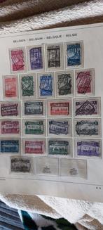 België spoorbruggen en treinen. 1935, Ophalen of Verzenden, Gestempeld, Treinen, Gestempeld