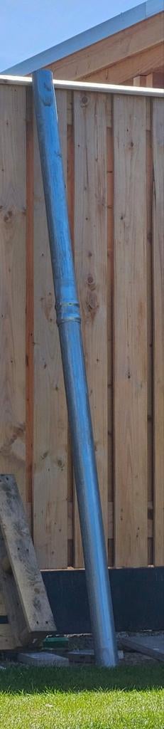 Regenpijp zink 80mm diameter +- 2m, Doe-het-zelf en Verbouw, Buizen en Afvoer, Ophalen, Zo goed als nieuw, Zink, Rechte buis