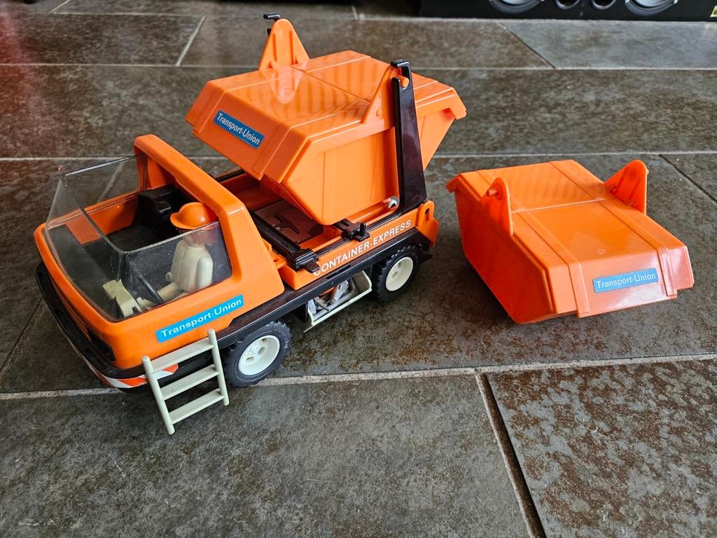 Playmobil containerwagen - Transport Union, Ophalen of Verzenden, Gebruikt, Complete set